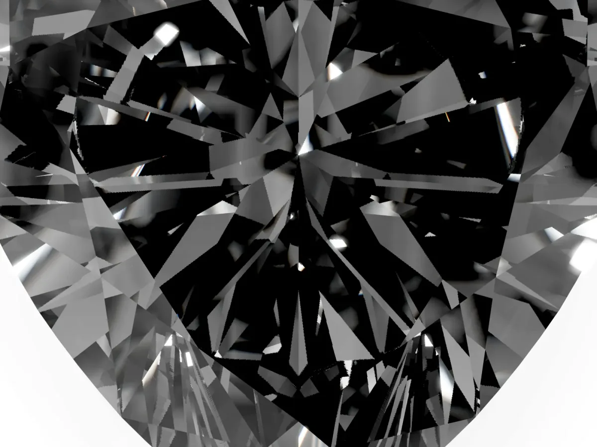 Fancy Black Heart Cut Diamond Ring with Marquise Side Stones and Prong Setting Silver