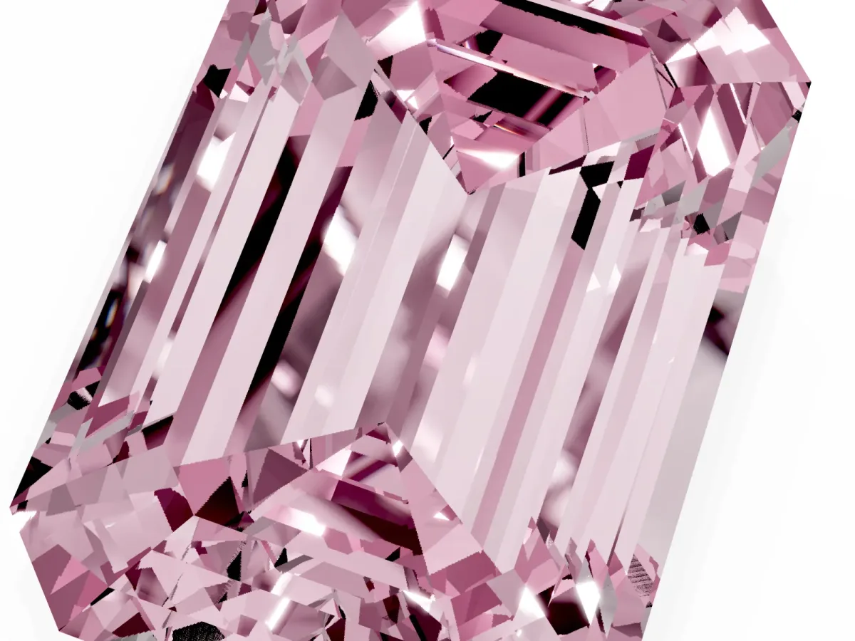 Fancy Pink Emerald Cut Cut Pave Band Milgrain Solitaire Ring Rose gold