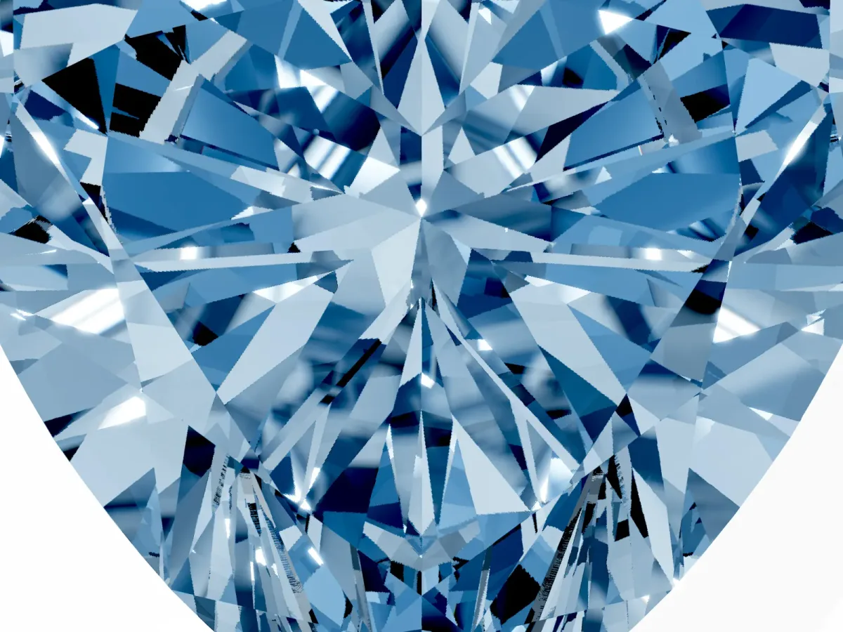 Fancy Blue Heart Cut Cut Double Halo Diamond Engagement Ring with Pave Band and Four-Prong Setting Rose gold