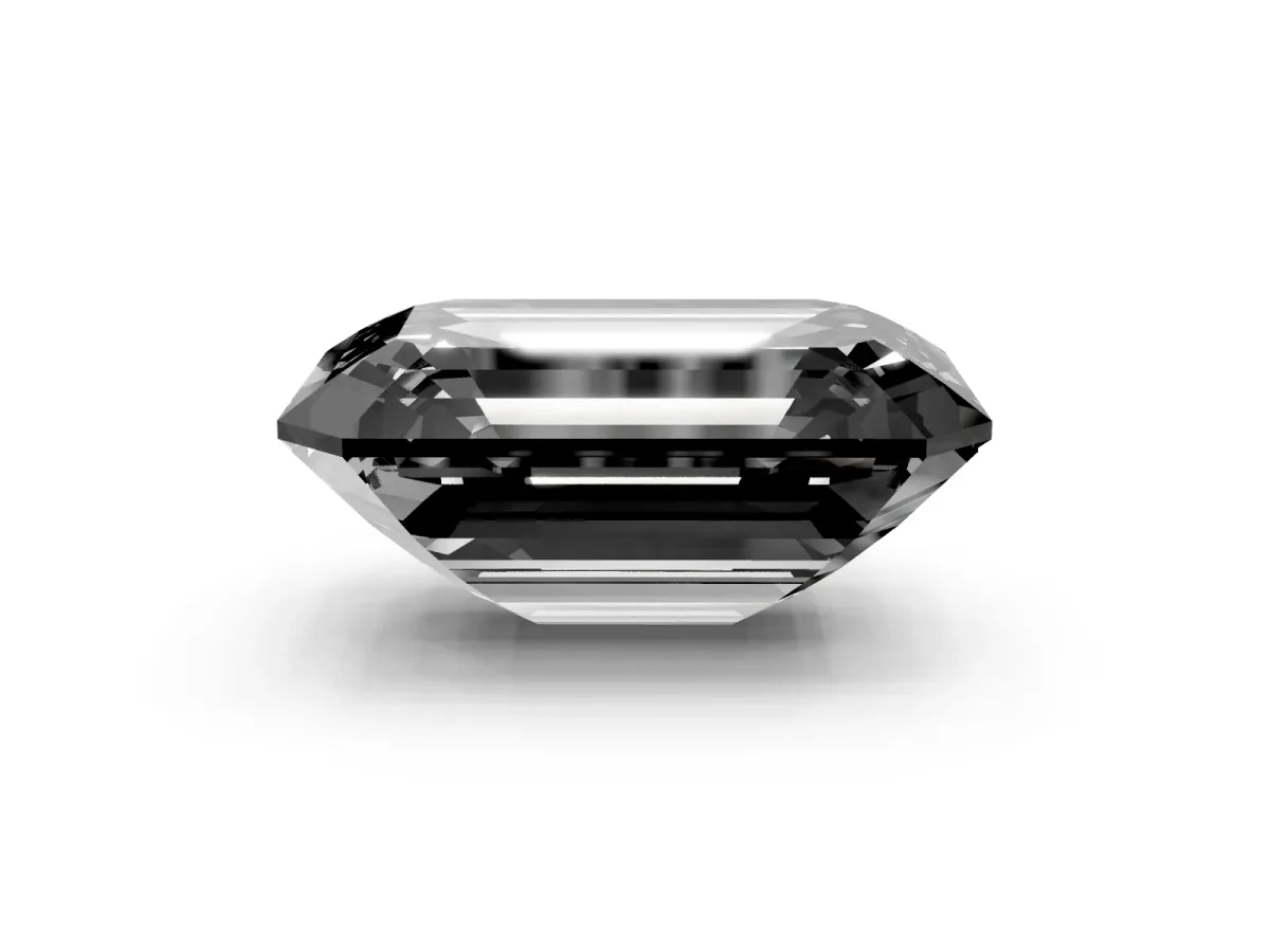Fancy Black Emerald Cut Cut Pave Band Milgrain Solitaire Ring Yellow gold