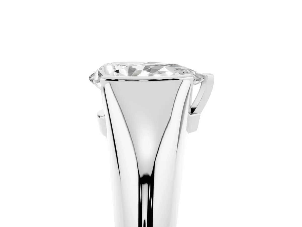 Pear Cut Solitaire Tension Set Diamond Ring White gold