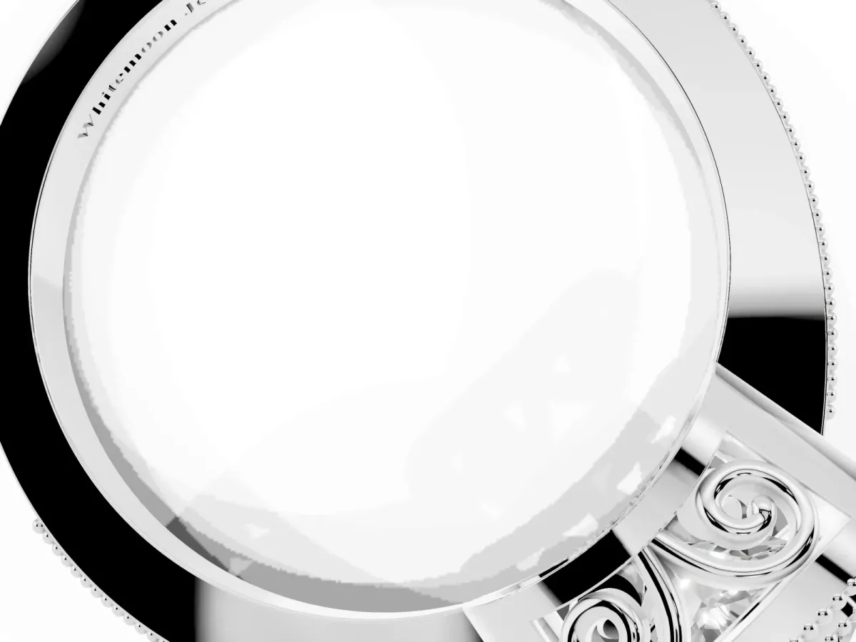 Cushion Cut Cut Halo Diamond Ring with Pavé Band and Milgrain Prong Setting Platinum