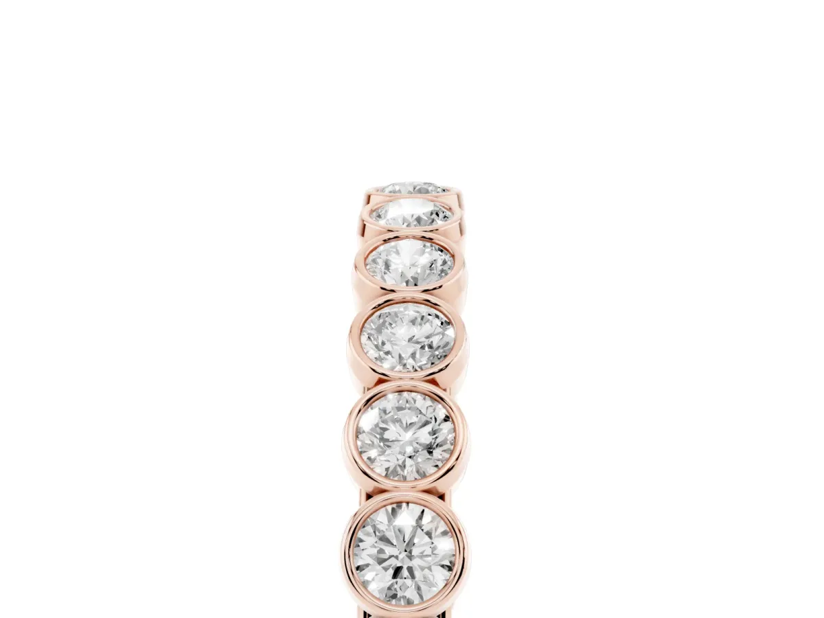 Bezel-Set Round Diamond Eternity Band Rose gold