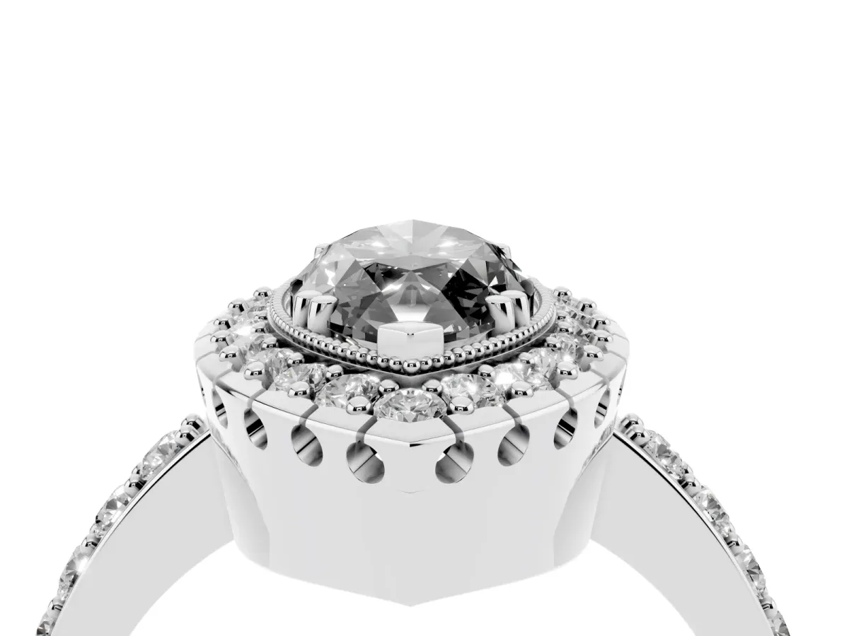 Fancy Black Marquise Cut Diamond Halo Ring with Pavé Band and Prong Setting Platinum