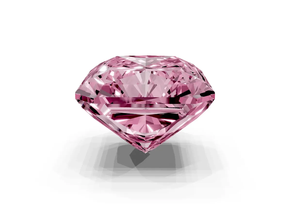 Fancy Pink Radiant Cut Cut Pave Band Milgrain Solitaire Ring Silver