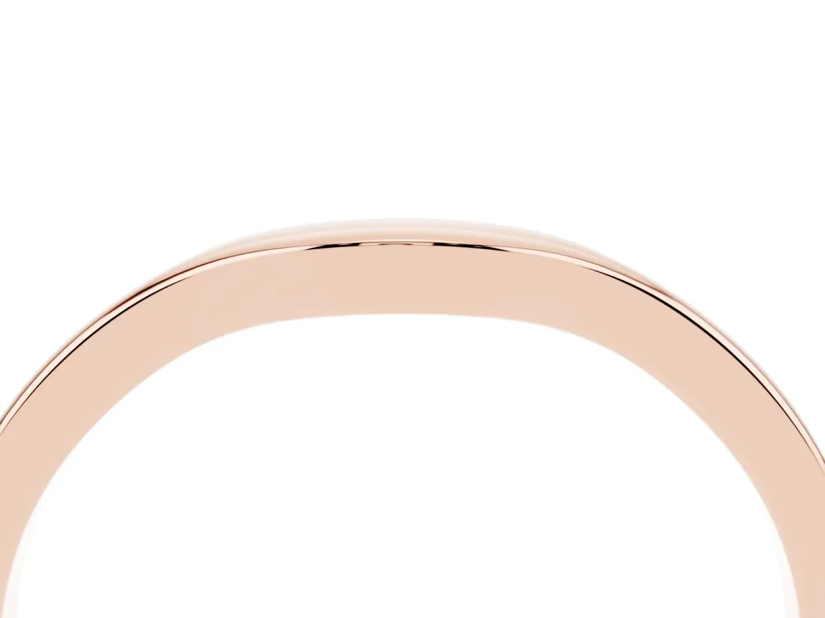 Curved Plain Band Rose gold