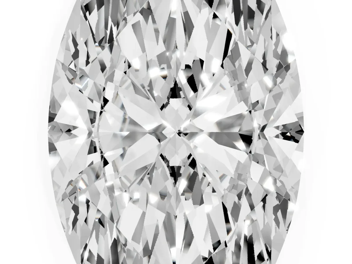 Marquise Cut Cut Cathedral Pave Diamond Engagement Ring with Six-Prong Setting Yellow gold