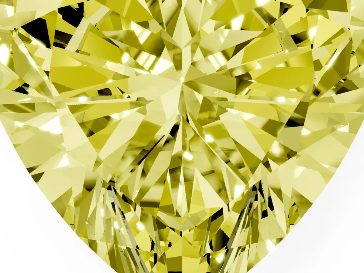Fancy Yellow Heart Cut Diamond Solitaire Ring with Prong Setting and Classic Band White gold
