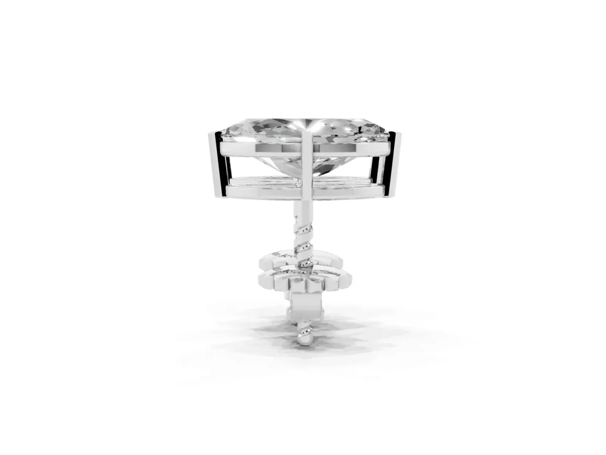 Marquise Cut Diamond Stud Earrings White gold