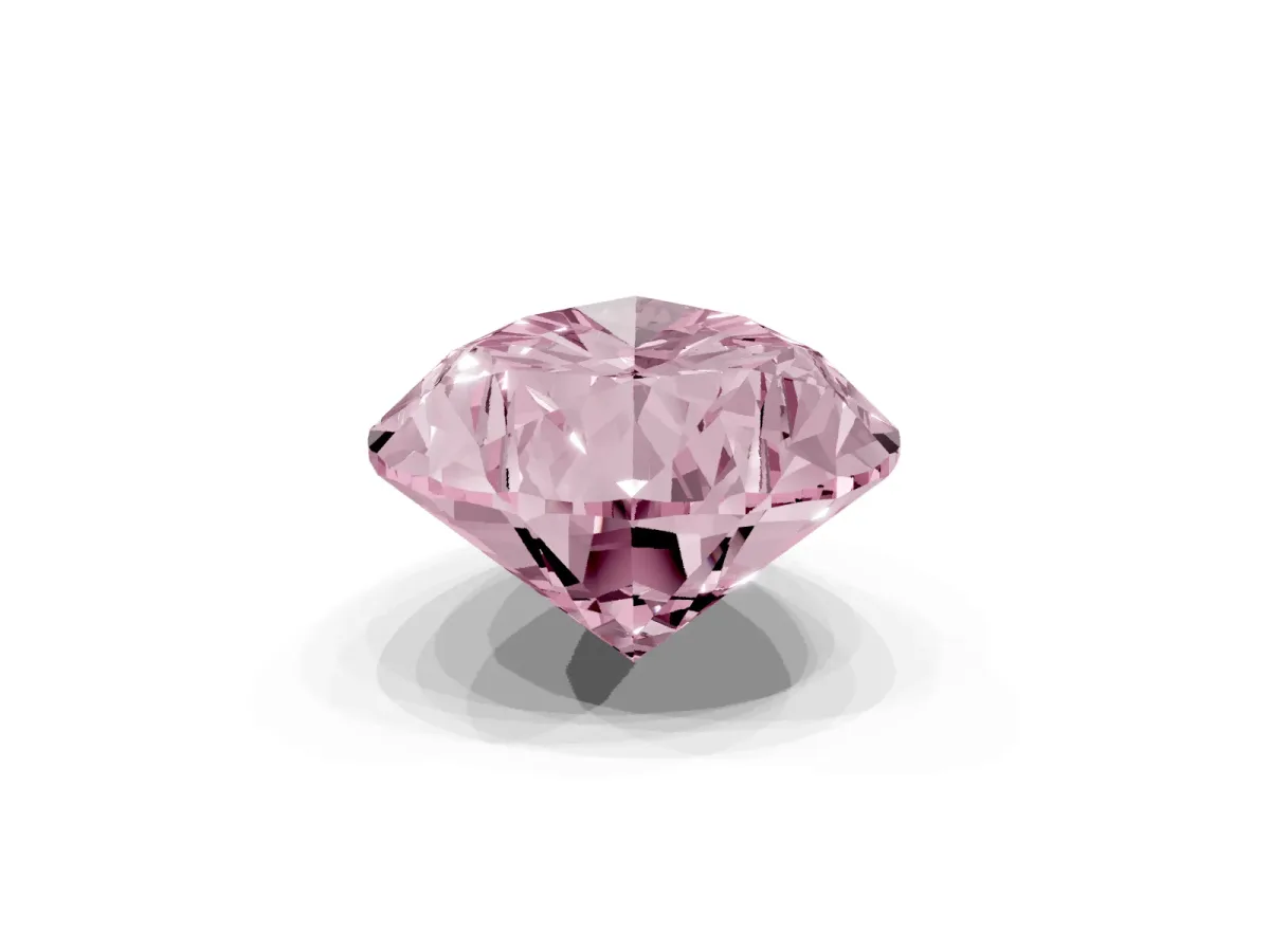 Fancy Pink Pear Cut Diamond Ring with Marquise Side Stones and Prong Setting Yellow gold