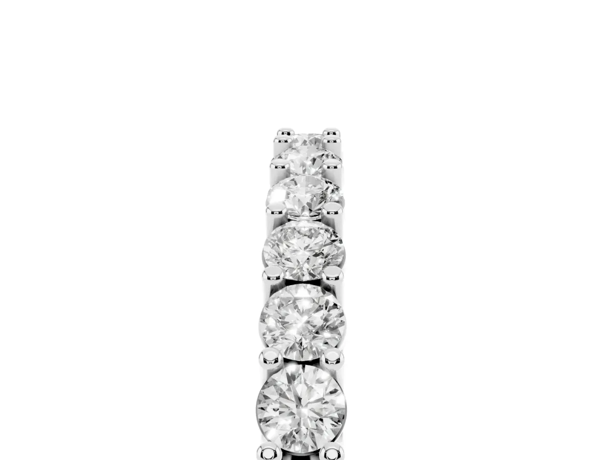 Round Diamond Pavé Half-Eternity Band Platinum