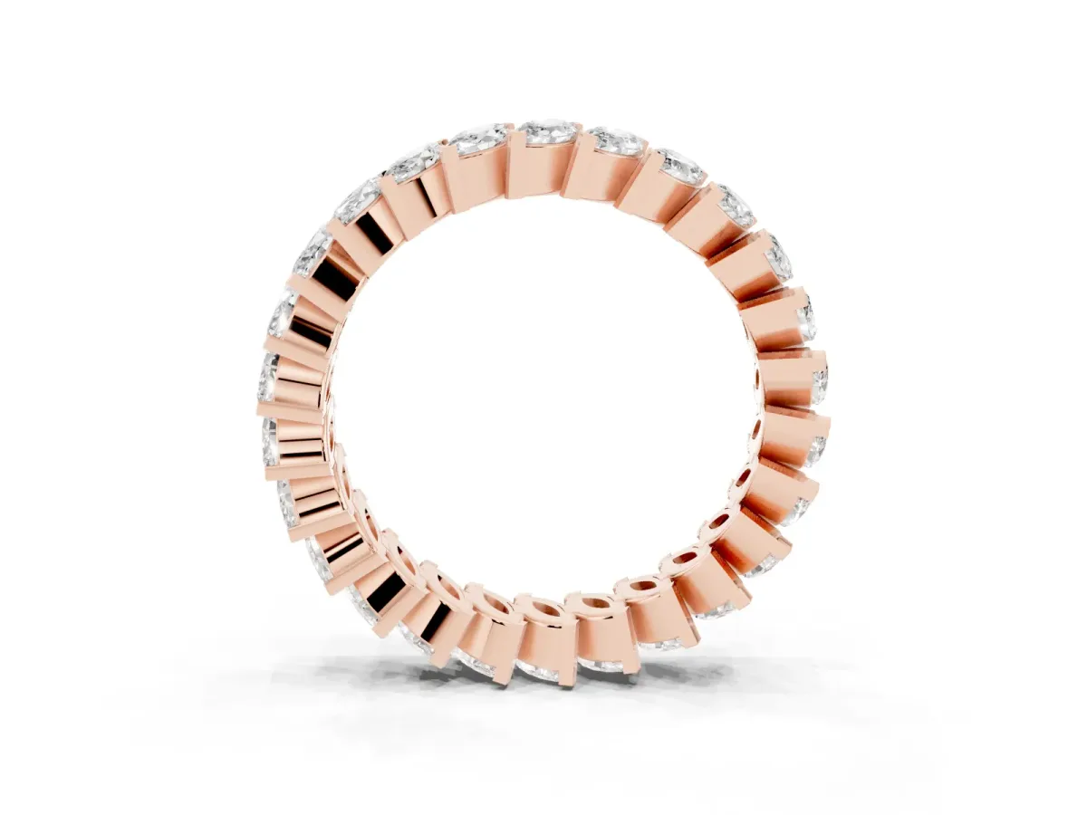 Marquise Diamond Shared Prong Full Eternity Band Rose gold