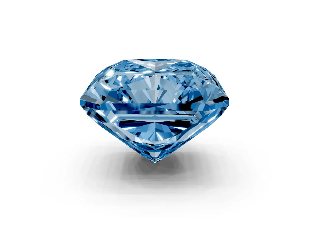 Fancy Blue Radiant Cut Cut Pave Band Milgrain Solitaire Ring Silver
