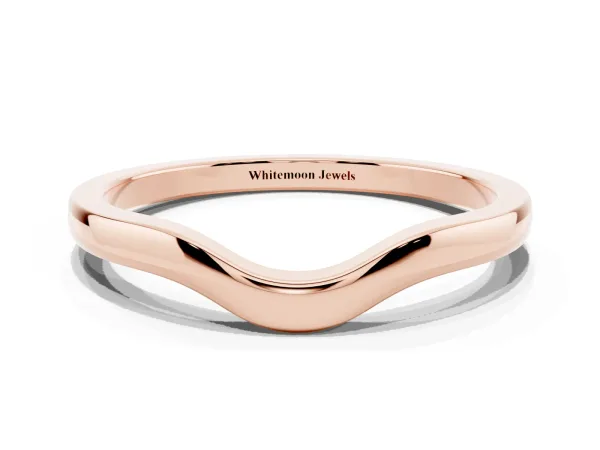 Curved Plain Band Rose gold
