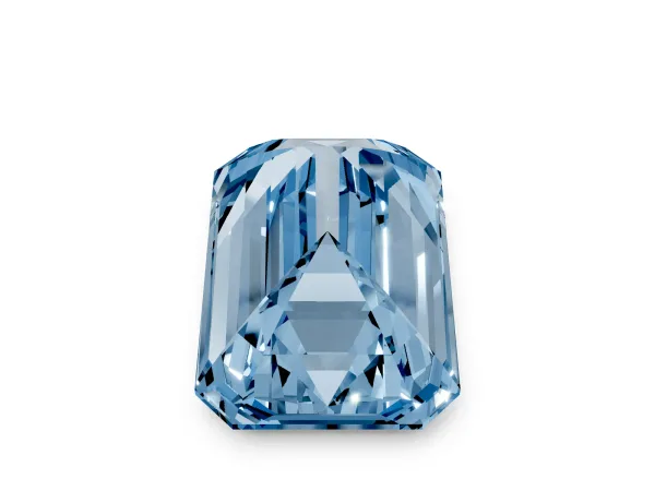 Fancy Blue Emerald Cut Cut Pave Band Milgrain Solitaire Ring Yellow gold