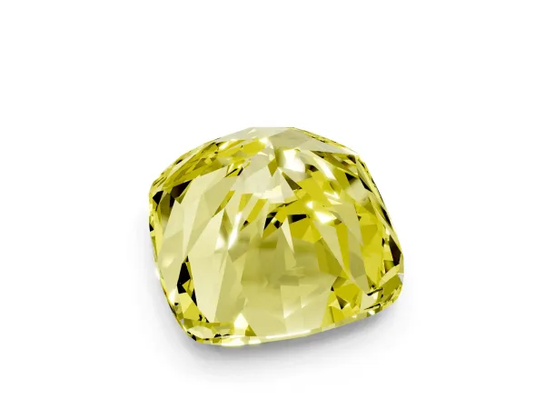 Fancy Yellow Cushion Cut Halo Milgrain Solitaire with Bezel Set Side Stones and Pave Band Rose gold