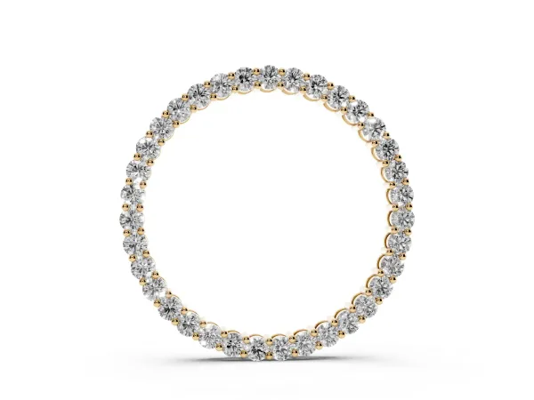 Round Diamond Eternity Pendant with Prong Setting Yellow gold