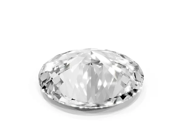 Oval Cut Diamond Solitaire Ring with Prong Setting and Pavé Band Yellow gold