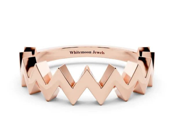 Zigzag Chevron Band Rose gold