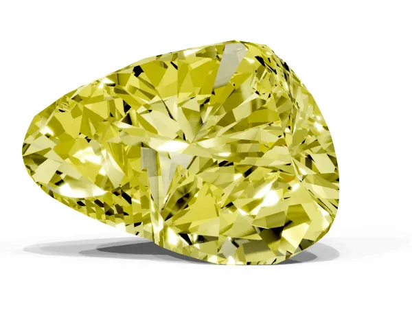 Fancy Yellow Heart Cut Cut Double Halo Diamond Engagement Ring with Pave Band and Four-Prong Setting Platinum