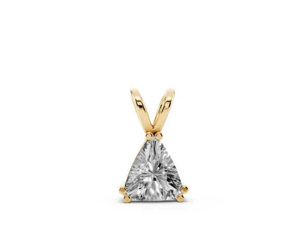 Gold Wire Wrapped Calf Crystal Pendant Yellow gold