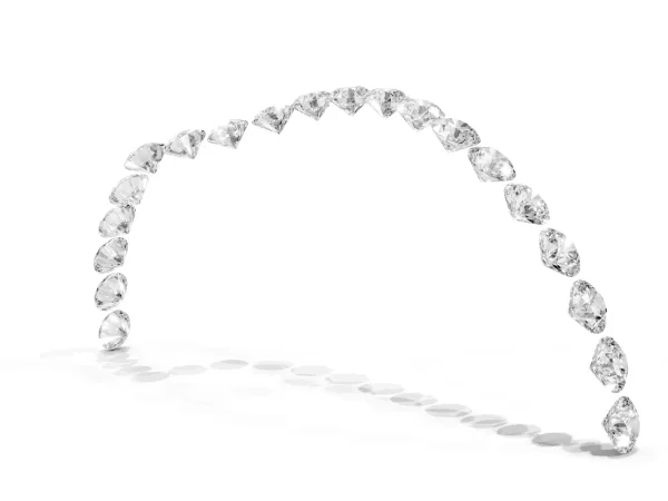 Pavé Round Diamond Chevron Band with Prong Setting White gold