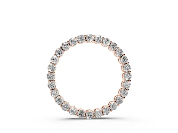 Round Diamond Prong Set Eternity Pendant Rose gold