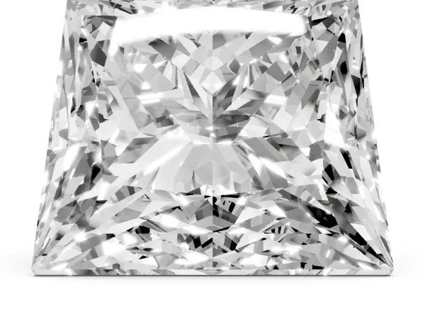 Princess Cut Halo Diamond Ring with Milgrain and Bezel Accents on a Split Shank Band Platinum