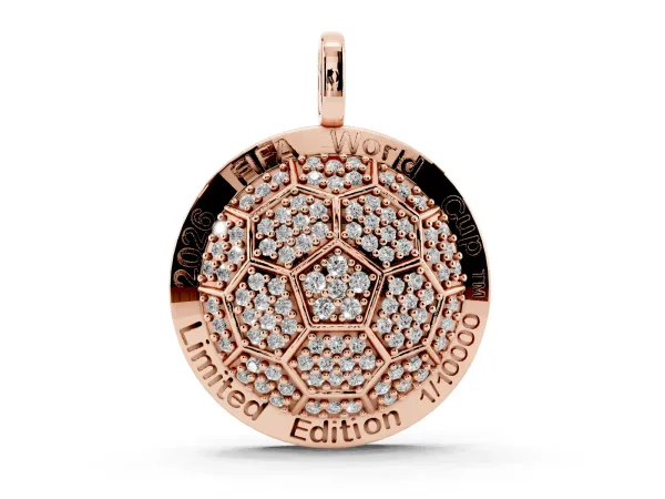 FIFA World Cup 2026™ Lab-Grown Diamond Soccer Pendant — Limited Edition (Only 10,000 Available) Rose gold