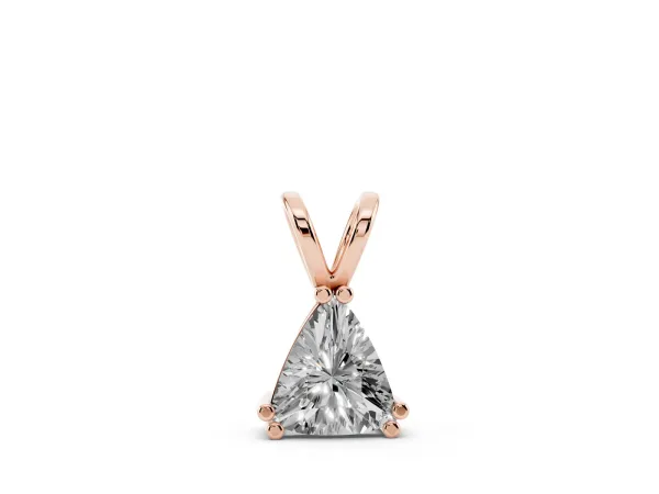 Gold Wire Wrapped Calf Crystal Pendant Rose gold