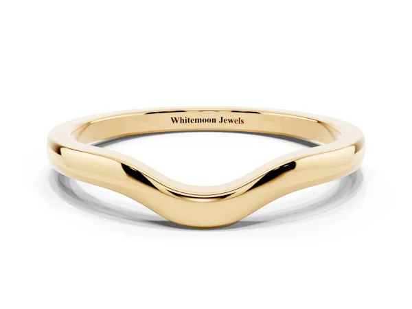 Curved Plain Band Yellow gold