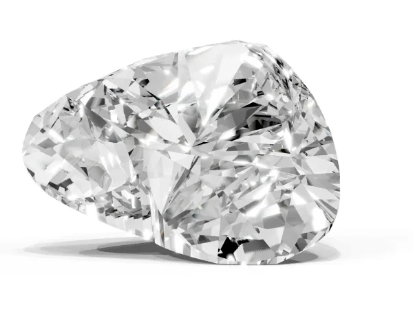 Heart Cut Cut Double Halo Diamond Engagement Ring with Pave Band and Four-Prong Setting Platinum