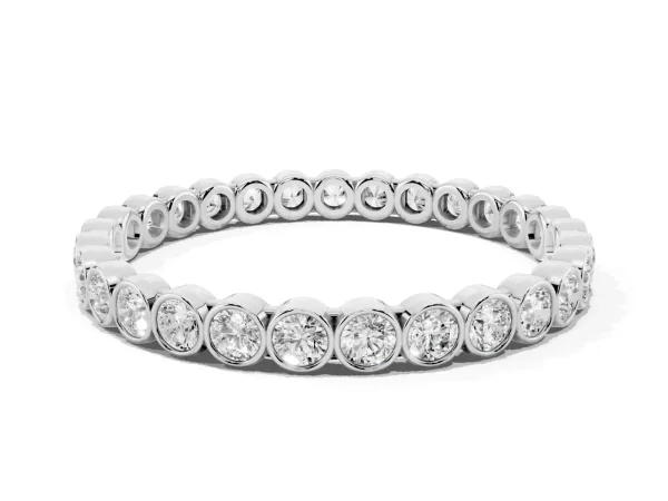 Bezel-Set Round Diamond Eternity Band White gold