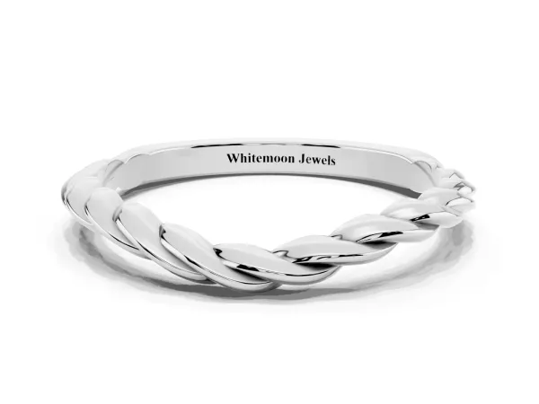 Marquise Diamond Twist Eternity Band with Bezel Setting White gold