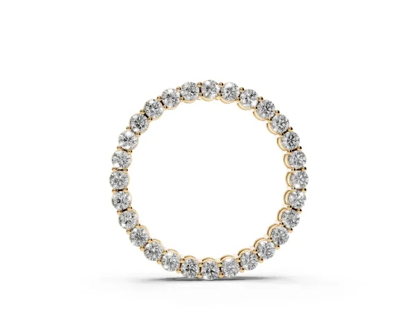 Round Diamond Prong Set Eternity Pendant Yellow gold