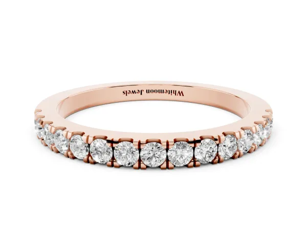 Round Diamond Eternity Band with Prong Setting Rose gold
