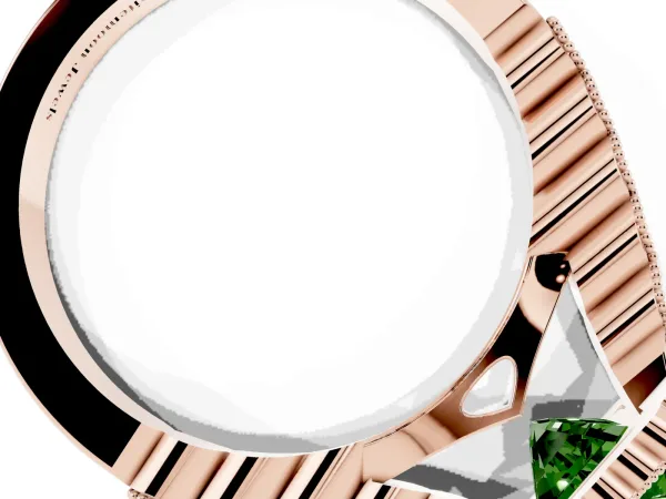Fancy Green Radiant Cut Cut Halo Pavé Solitaire Ring with Milgrain Band Rose gold