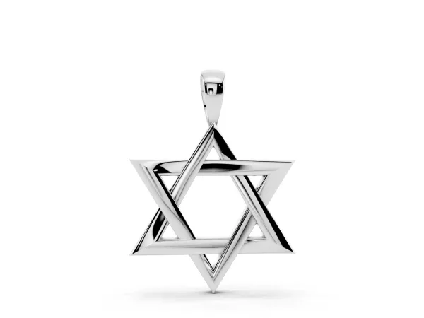 Silver Star of David Pendant Silver