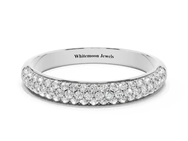 Pavé Round Diamond White Gold Eternity Band White gold