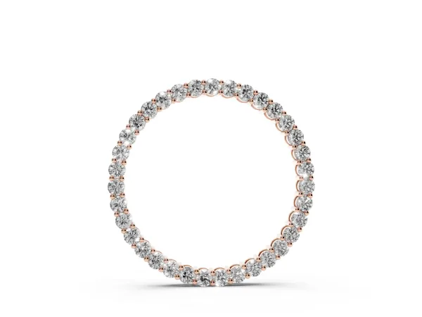 Round Diamond Prong-Set Eternity Pendant Rose gold