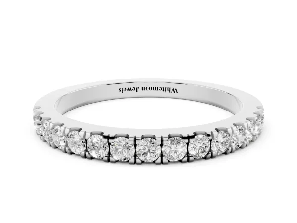 Round Diamond Eternity Band with Prong Setting White gold