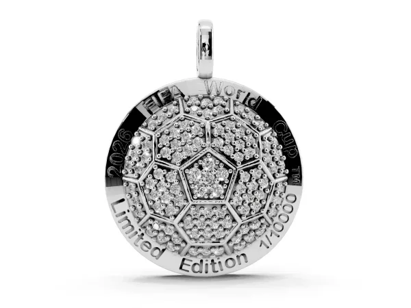FIFA World Cup 2026™ Lab-Grown Diamond Soccer Pendant — Limited Edition (Only 10,000 Available) Silver