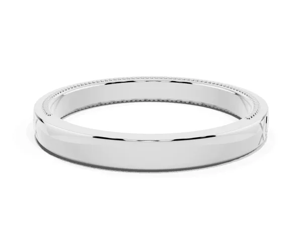 Vintage Engraved Milgrain Band Platinum