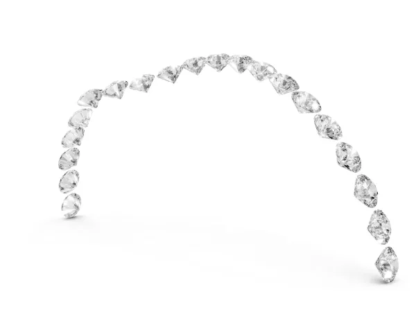 Pavé Round Diamond Chevron Band with Prong Setting Yellow gold