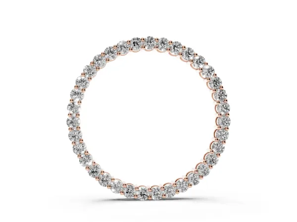 Round Diamond Eternity Pendant with Prong Setting Rose gold