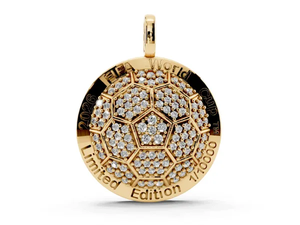 FIFA World Cup 2026™ Lab-Grown Diamond Soccer Pendant — Limited Edition (Only 10,000 Available) Yellow gold