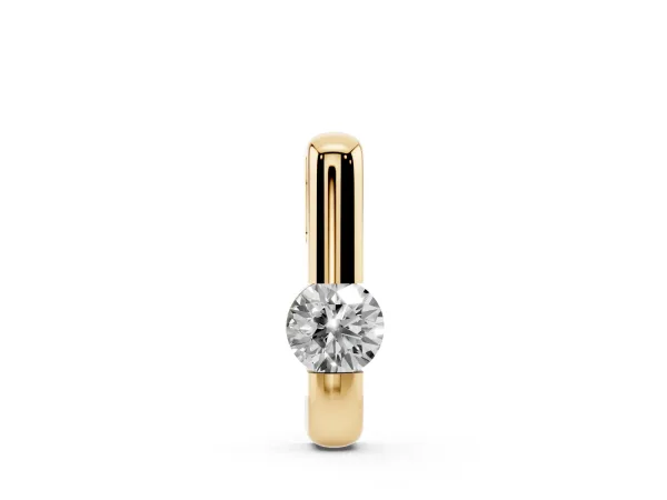 Round Bezel-Set Diamond Pendant Yellow gold