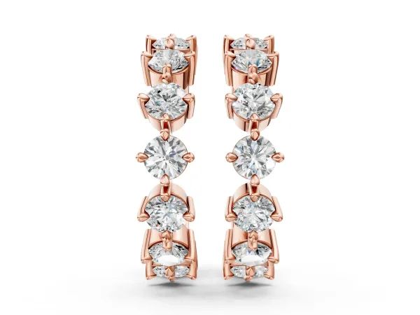 Round Diamond Starlight Ear Cuff Rose gold
