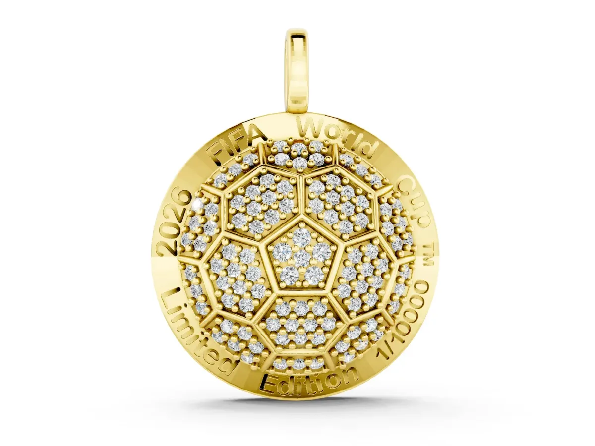 FIFA World Cup 2026™ Lab-Grown Diamond Soccer Pendant — Limited Edition (Only 10,000 Available) White gold