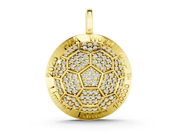 FIFA World Cup 2026™ Lab-Grown Diamond Soccer Pendant — Limited Edition (Only 10,000 Available) Yellow gold
